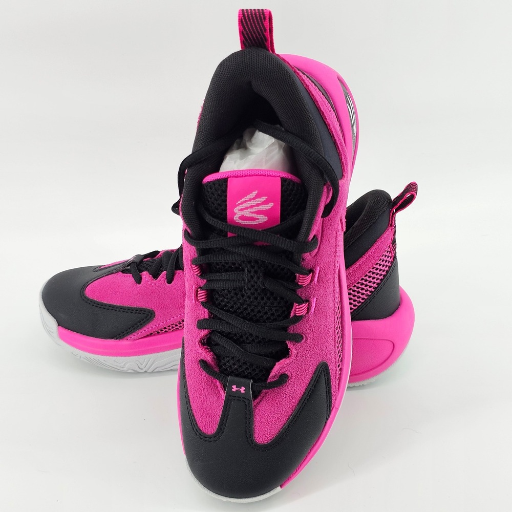Under Armour Curry Hover Splash 3 Mens 8 Womens 9.5 Pink Black 6000750-652